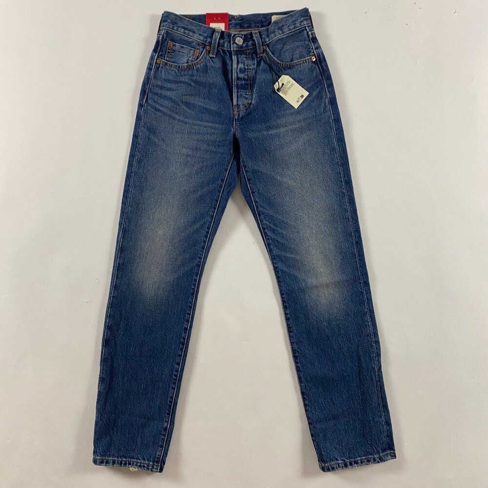 NWT Levi's 501 Jeans 150th Anniversary Women's 24 x 30 Blue Button Fly Red Tab